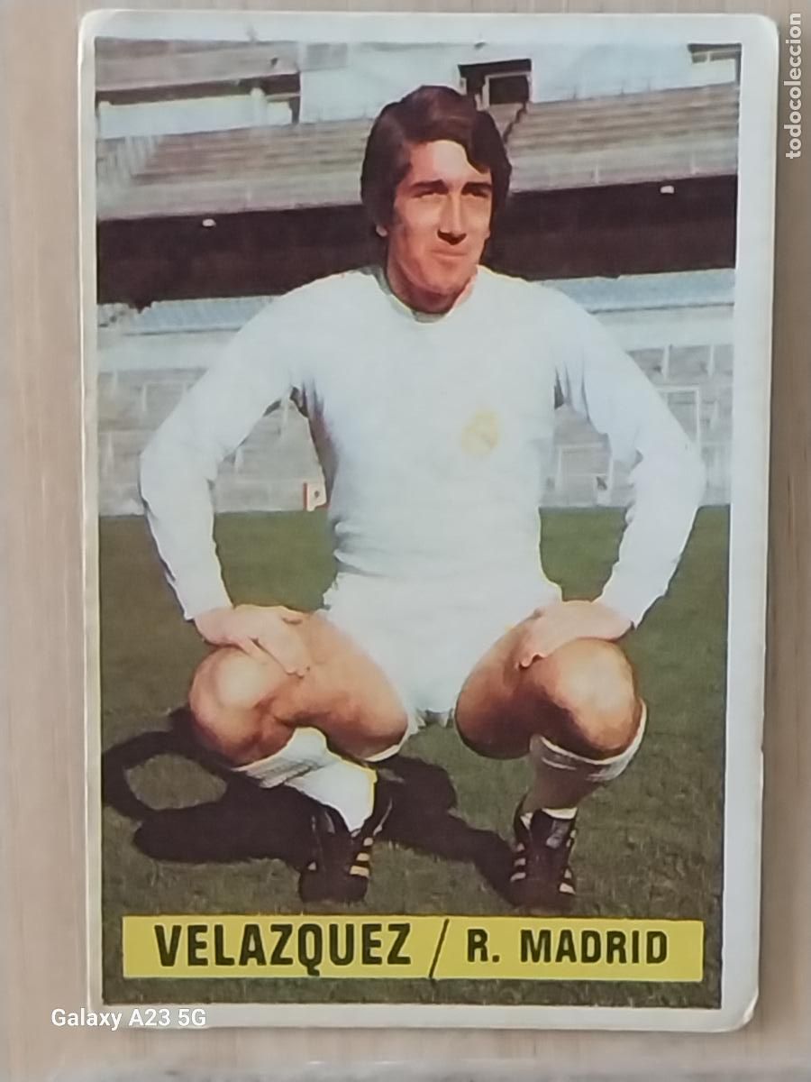 Cromos de f&uacute;tbol: VELAZQUEZ REAL MADRID *-*.*.....*.*-* ED ESTE LIGA 1974 74 75 1975 CROMO ORIGINAL SIN PEGAR NUNCA