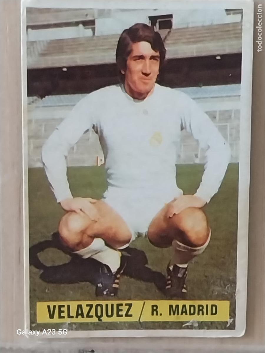 Cromos de f&uacute;tbol: VELAZQUEZ REAL MADRID *-*.*....*.*-* ED ESTE LIGA 1974 74 75 1975 CROMO ORIGINAL SIN PEGAR NUNCA