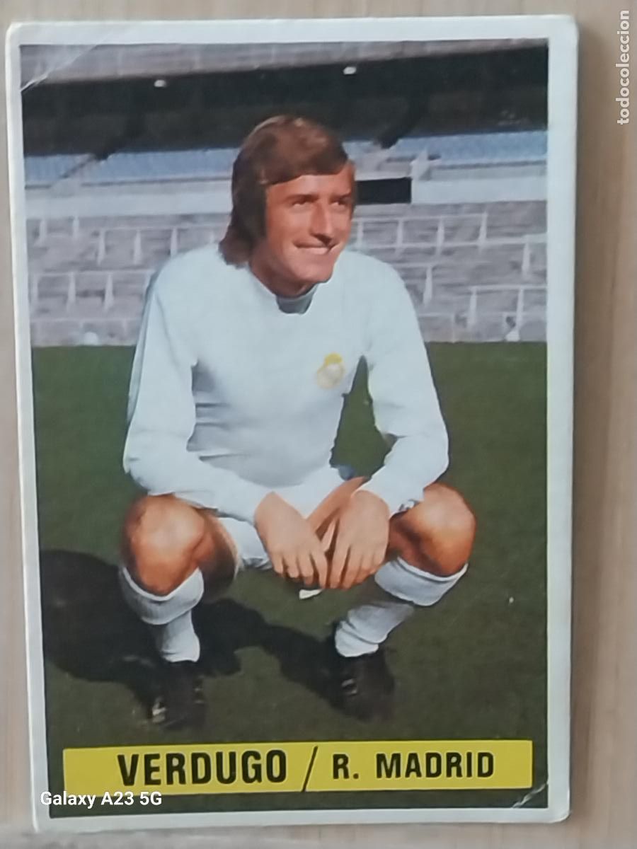 Cromos de f&uacute;tbol: VERDUGO REAL MADRID *-*.*........*.*-* ED ESTE LIGA 1974 74 75 1975 CROMO ORIGINAL SIN PEGAR NUNCA