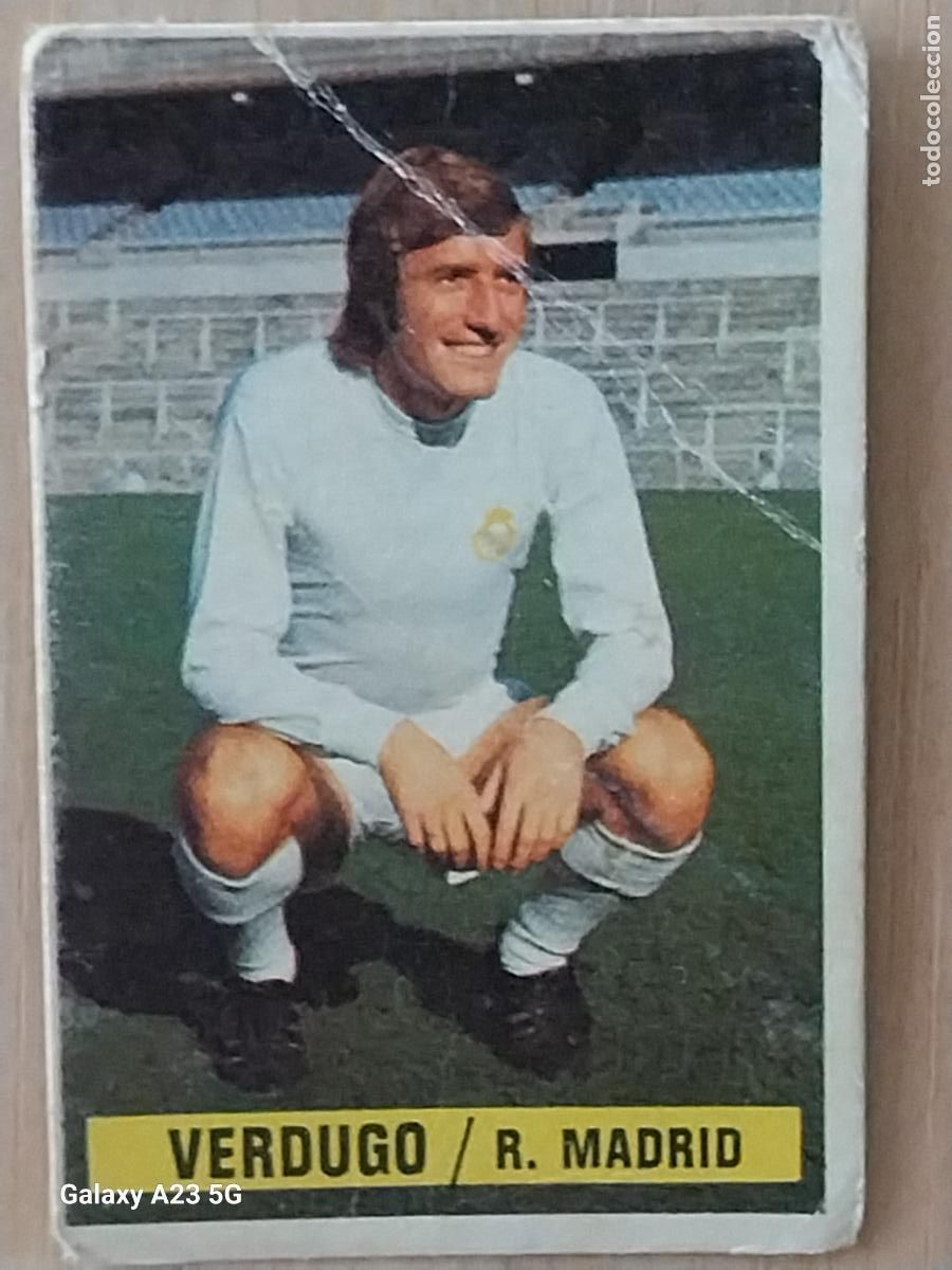 Cromos de f&uacute;tbol: VERDUGO REAL MADRID *-*.*...*.*-* ED ESTE LIGA 1974 74 75 1975 CROMO ORIGINAL SIN PEGAR NUNCA