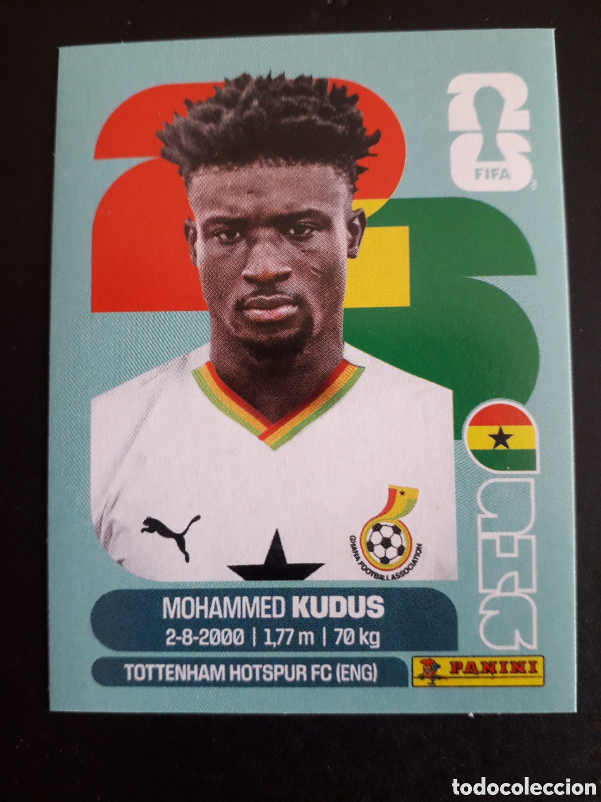 Cromos de f&uacute;tbol: KUDUS GHANA GHA 14 MUNDIAL F&Uacute;TBOL 2026 FIFA WORLD CUP PANINI SIN PEGAR PEDIDO M&Iacute;NIMO 3&euro;