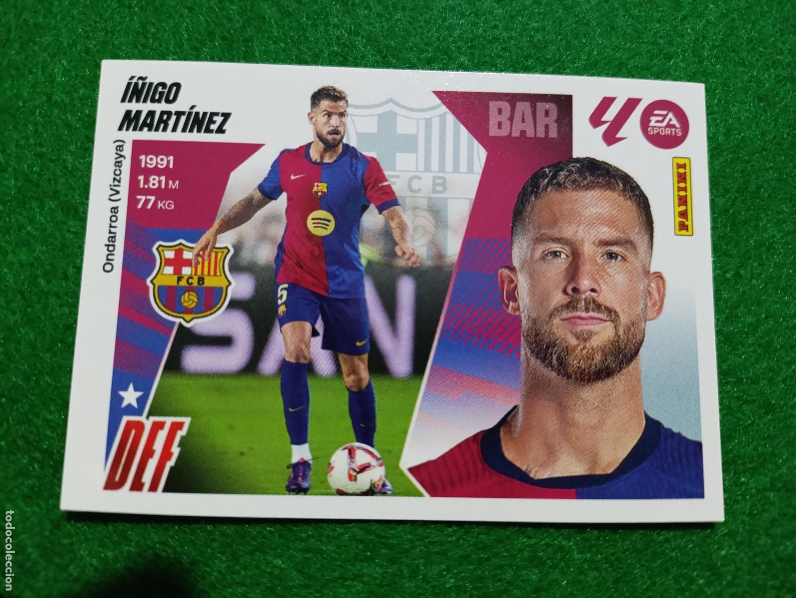Cromos de f&uacute;tbol: LIGA ESTE 2025 2026 FC BARCELONA N&ordm; 7 I&Ntilde;IGO MART&Iacute;NEZ