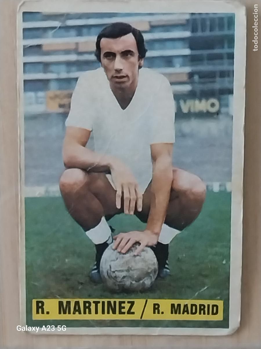 Cromos de f&uacute;tbol: ROBERTO MARTINEZ UF FICHAJE 3 REAL MADRID *-.......-* ED ESTE 1974 74 75 1975 CROMO SIN PEGAR NUNCA