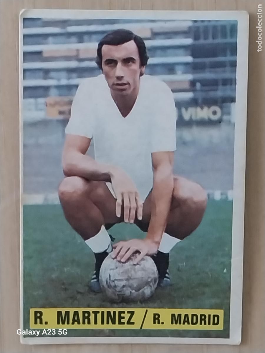 Cromos de f&uacute;tbol: ROBERTO MARTINEZ UF FICHAJE 3 REAL MADRID *-.....-* ED ESTE 1974 74 75 1975 CROMO SIN PEGAR NUNCA