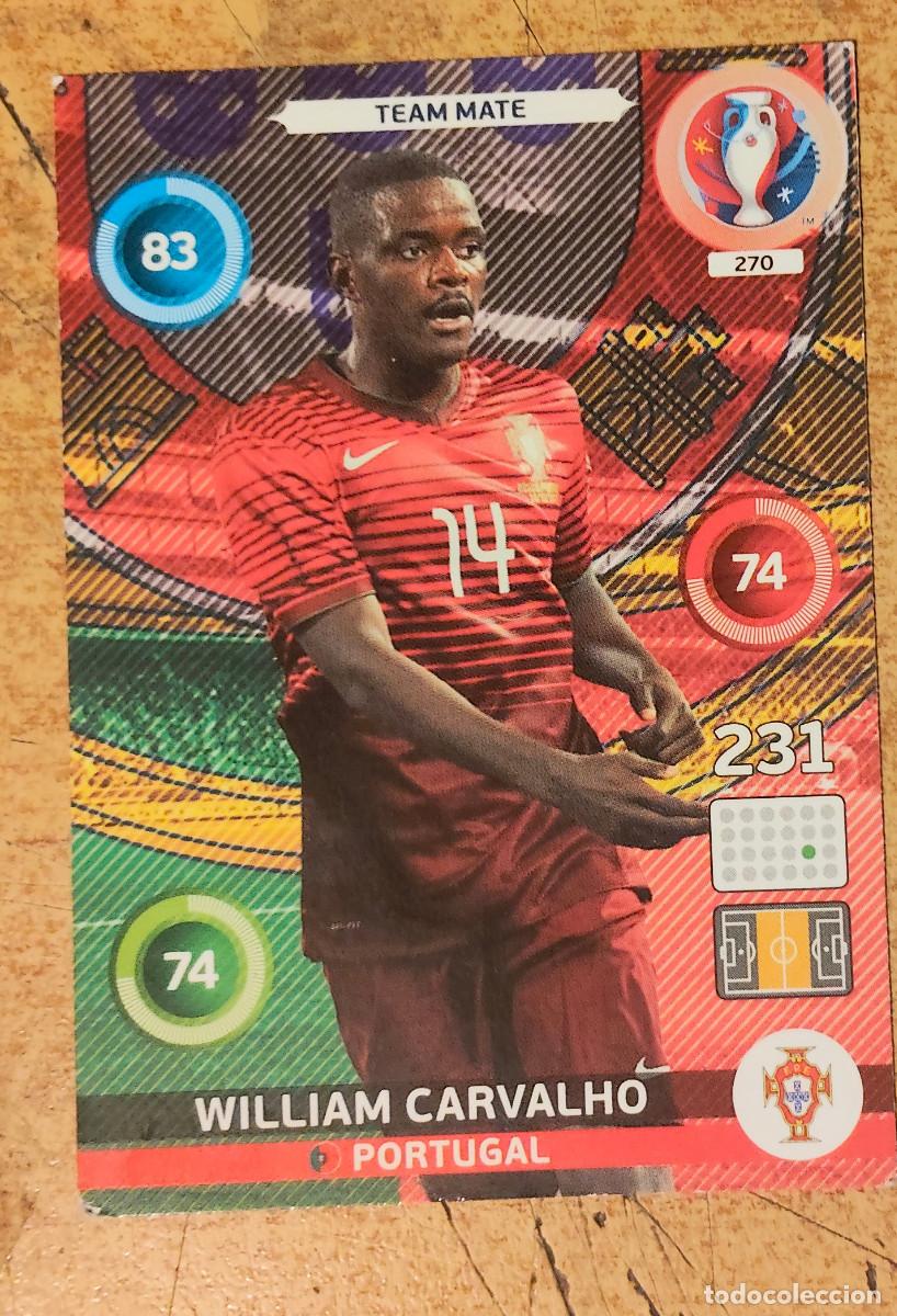 Cromos de f&uacute;tbol: CROMO CARTA ADRENALYN PANINI EUROCOPA FRANCIA 2016 16 N&ordm; 270 CARVALHO PORTUGAL