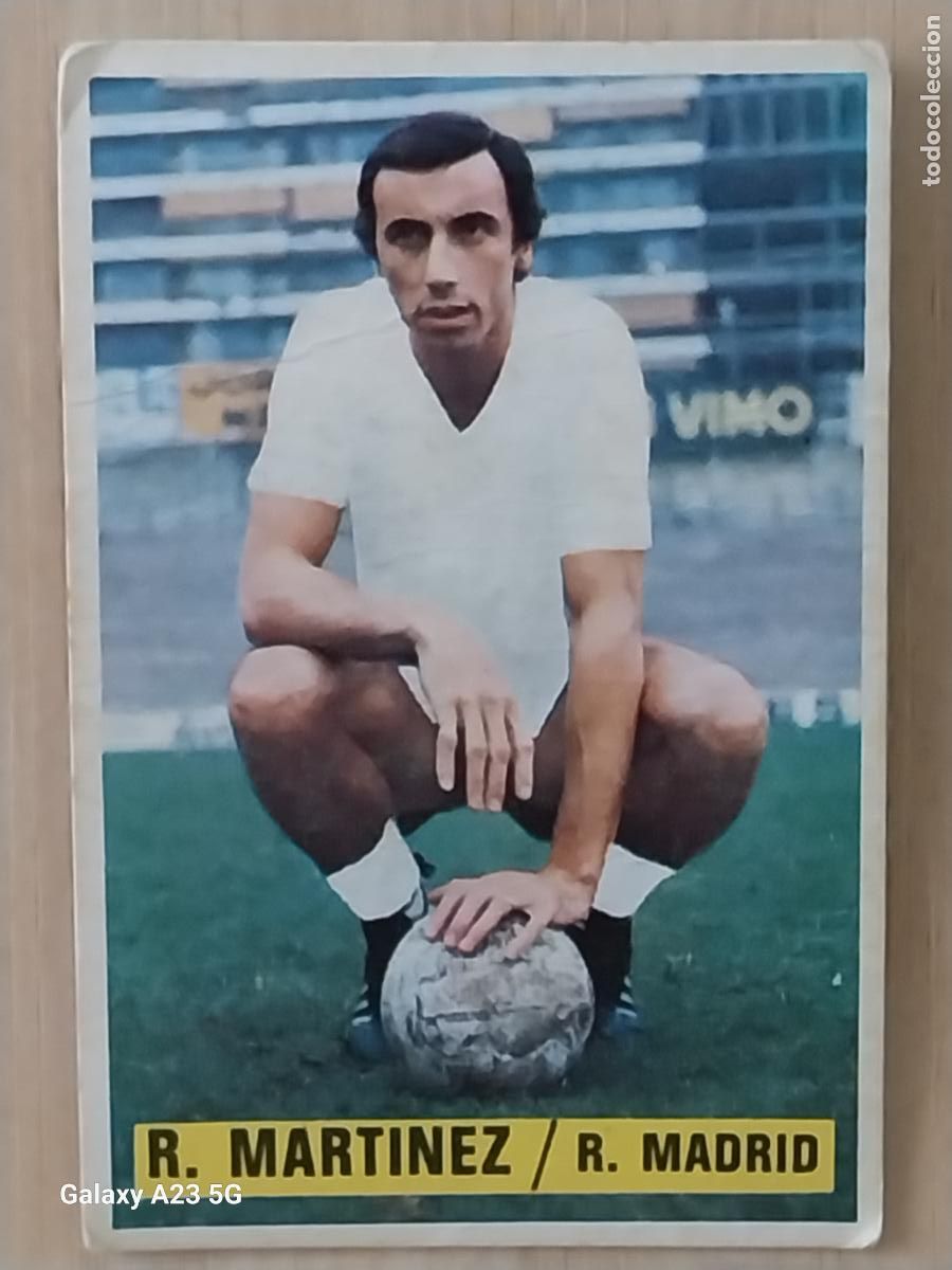 Cromos de f&uacute;tbol: ROBERTO MARTINEZ UF FICHAJE 3 REAL MADRID *-....-* ED ESTE 1974 74 75 1975 CROMO SIN PEGAR NUNCA