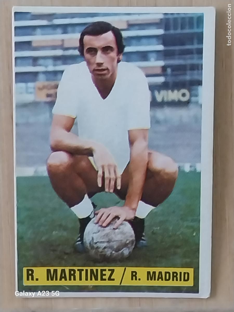 Cromos de f&uacute;tbol: ROBERTO MARTINEZ UF FICHAJE 3 REAL MADRID *-...-* ED ESTE 1974 74 75 1975 CROMO SIN PEGAR NUNCA