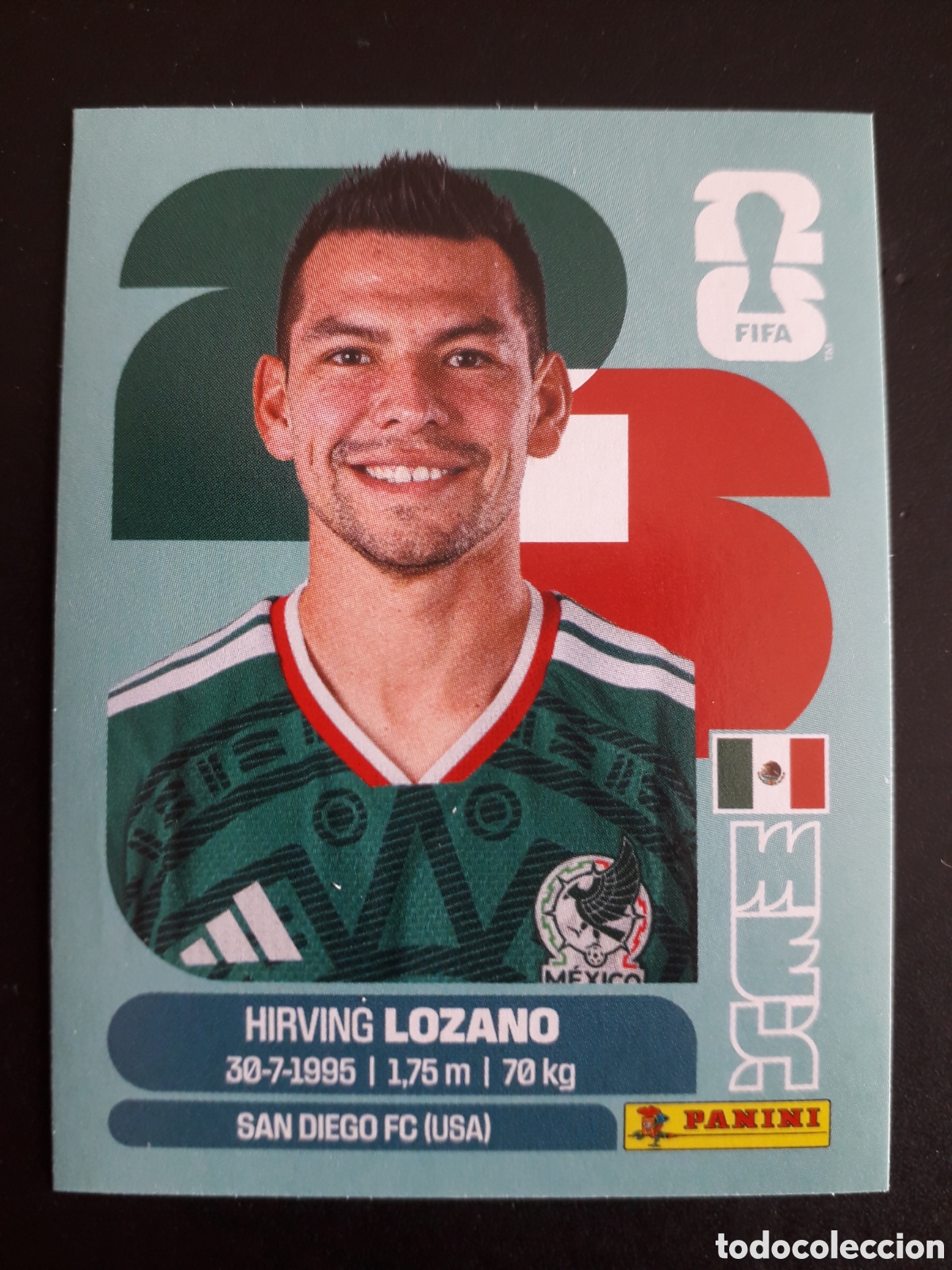 Cromos de f&uacute;tbol: LOZANO M&Eacute;XICO MEX 15 MUNDIAL F&Uacute;TBOL 2026 FIFA WORLD CUP PANINI SIN PEGAR PEDIDO M&Iacute;NIMO 3&euro;