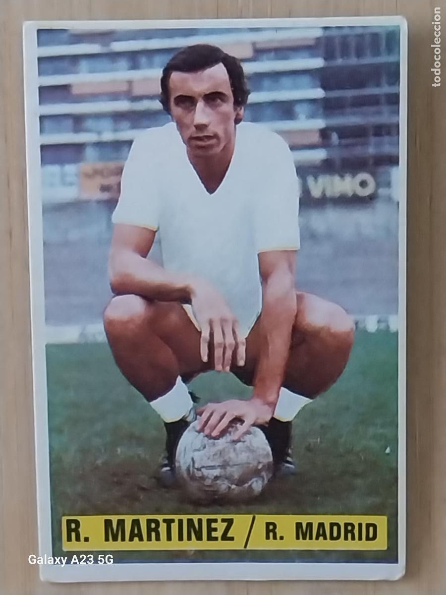 Cromos de f&uacute;tbol: ROBERTO MARTINEZ UF FICHAJE 3 REAL MADRID *-.****.-* ED ESTE 1974 74 75 1975 CROMO SIN PEGAR NUNCA