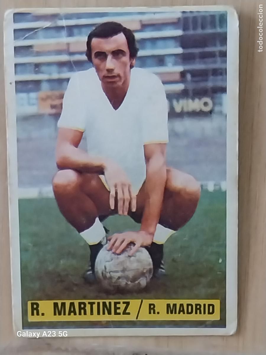 Cromos de f&uacute;tbol: ROBERTO MARTINEZ UF FICHAJE 3 REAL MADRID *-.***.-* ED ESTE 1974 74 75 1975 CROMO SIN PEGAR NUNCA