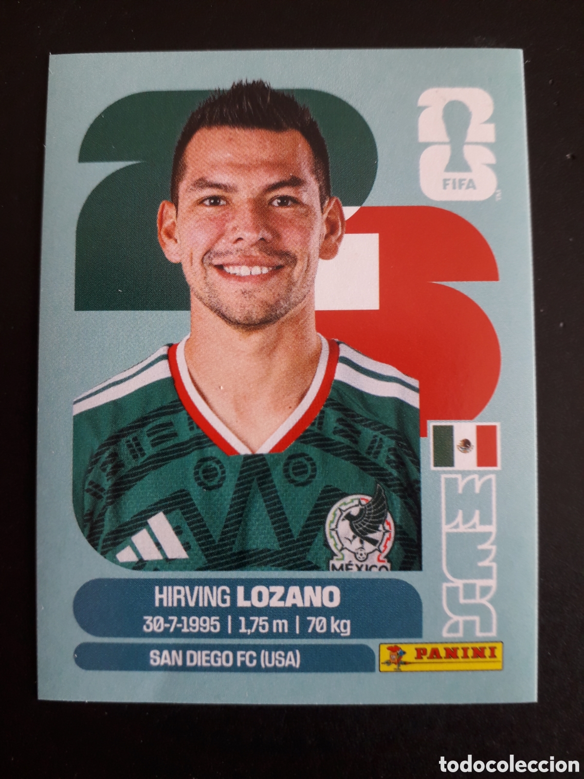 Cromos de f&uacute;tbol: LOZANO M&Eacute;XICO MEX 15 MUNDIAL F&Uacute;TBOL 2026 FIFA WORLD CUP PANINI SIN PEGAR PEDIDO M&Iacute;NIMO 3&euro;
