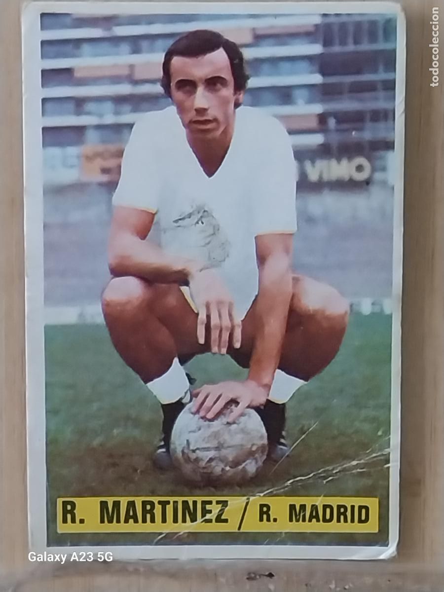Cromos de f&uacute;tbol: ROBERTO MARTINEZ UF FICHAJE 3 REAL MADRID *-.**.-* ED ESTE 1974 74 75 1975 CROMO SIN PEGAR NUNCA