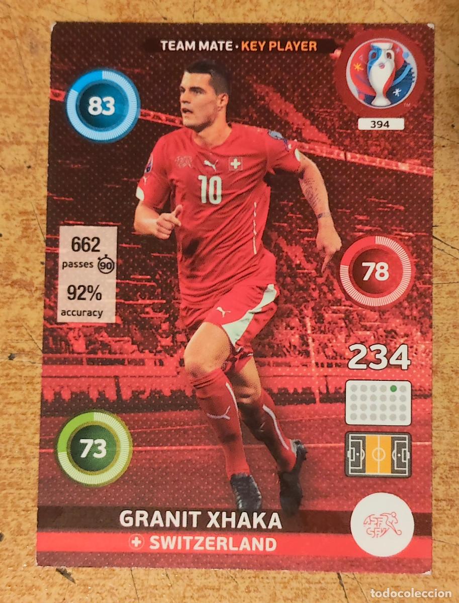 Football Stickers: 394 GRANIT XHAKA SUIZA SWISS PANINI UEFA ADRENALYN EURO FRANCE 2016 NO LIGA ESTE
