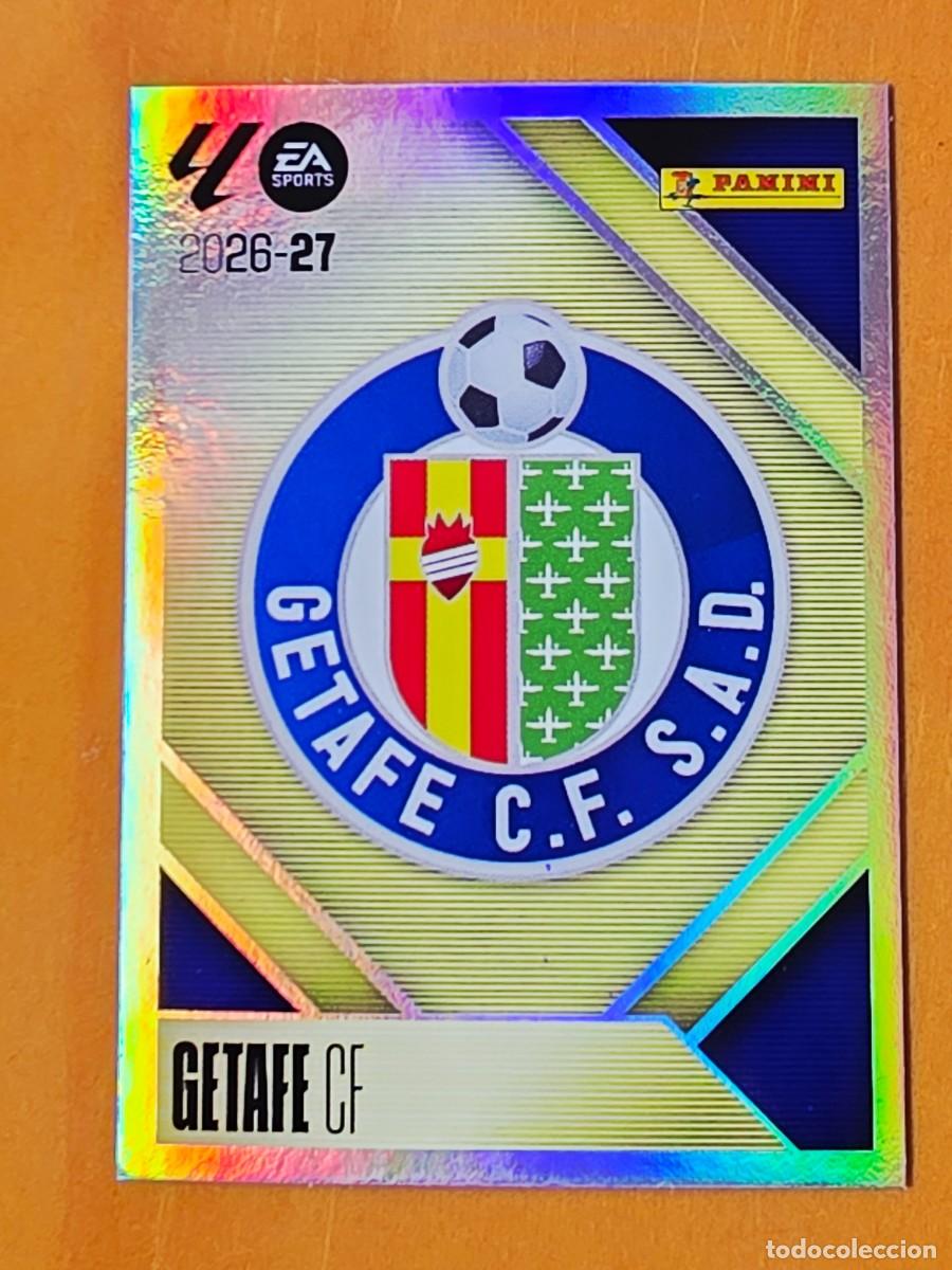 Cromos de f&uacute;tbol: 1 Escudo Getafe CF, Panini Ediciones Liga Este 2026 2027 26 27 sin pegar
