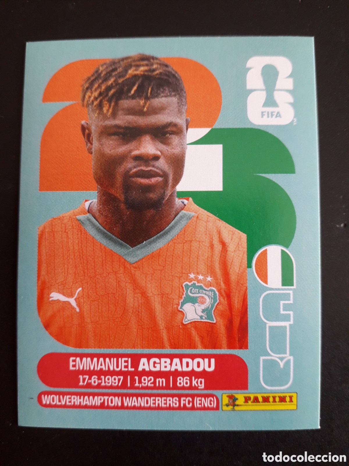 Cromos de f&uacute;tbol: AGBADOU COSTA DE MARFIL CIV 8 MUNDIAL F&Uacute;TBOL 2026 FIFA WORLD CUP PANINI SIN PEGAR PEDIDO M&Iacute;NIMO 3&euro;.