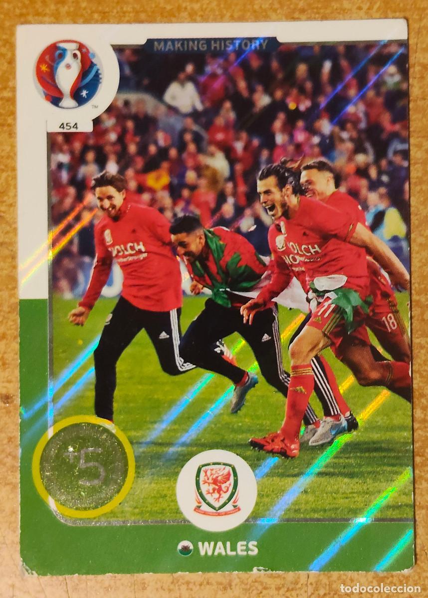 Cromos de f&uacute;tbol: 454 EQUIPO PLANTILLA BALE WALES GALES CROMO FUTBOL PANINI EURO 2016 EUROCOPA ADRENALYN
