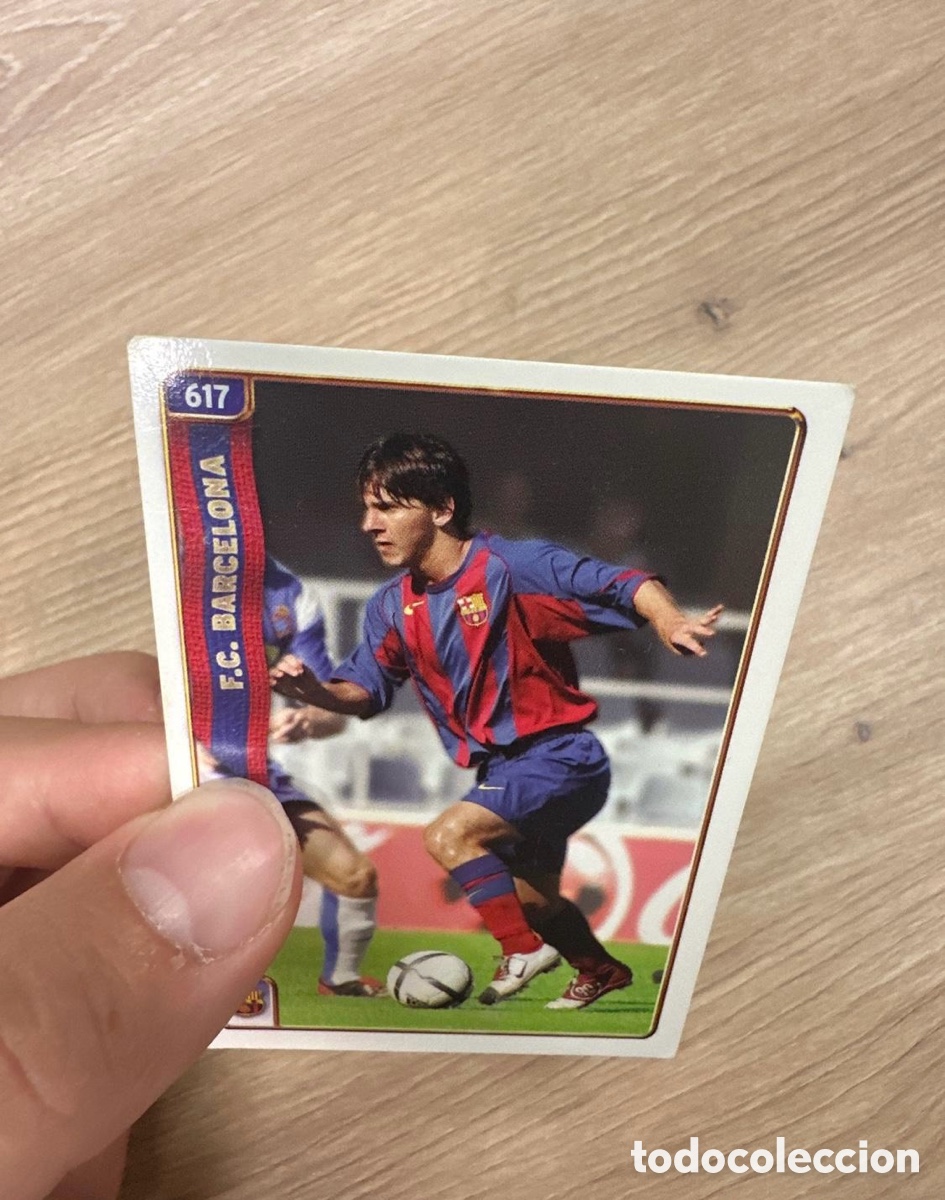 Cromos de f&uacute;tbol: MESSI ROOKIE 617 FICHAS DE LA LIGA 2004.