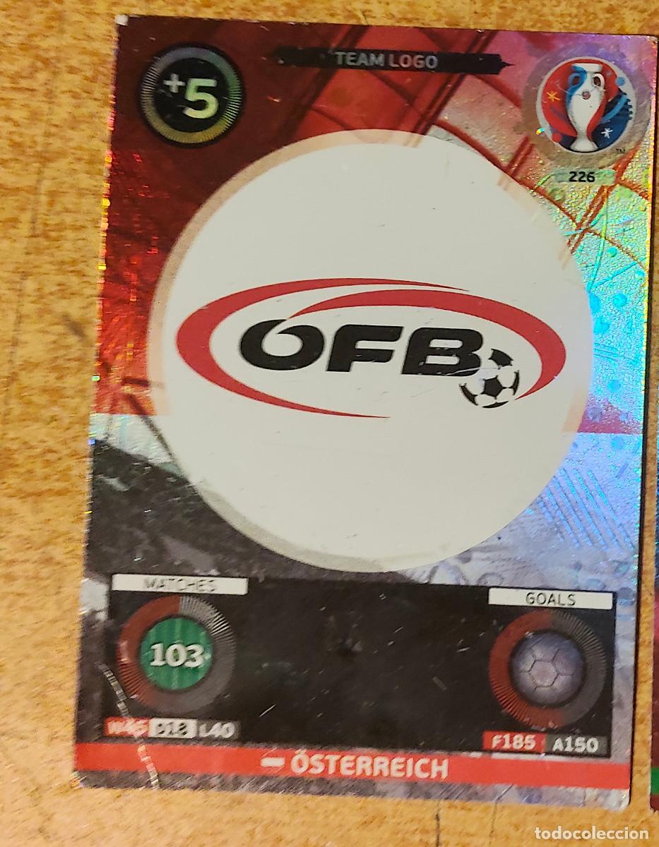 Cromos de f&uacute;tbol: 226 ESCUDO AUSTRIA ADRENALYN XL EUROCOPA FRANCIA 2016