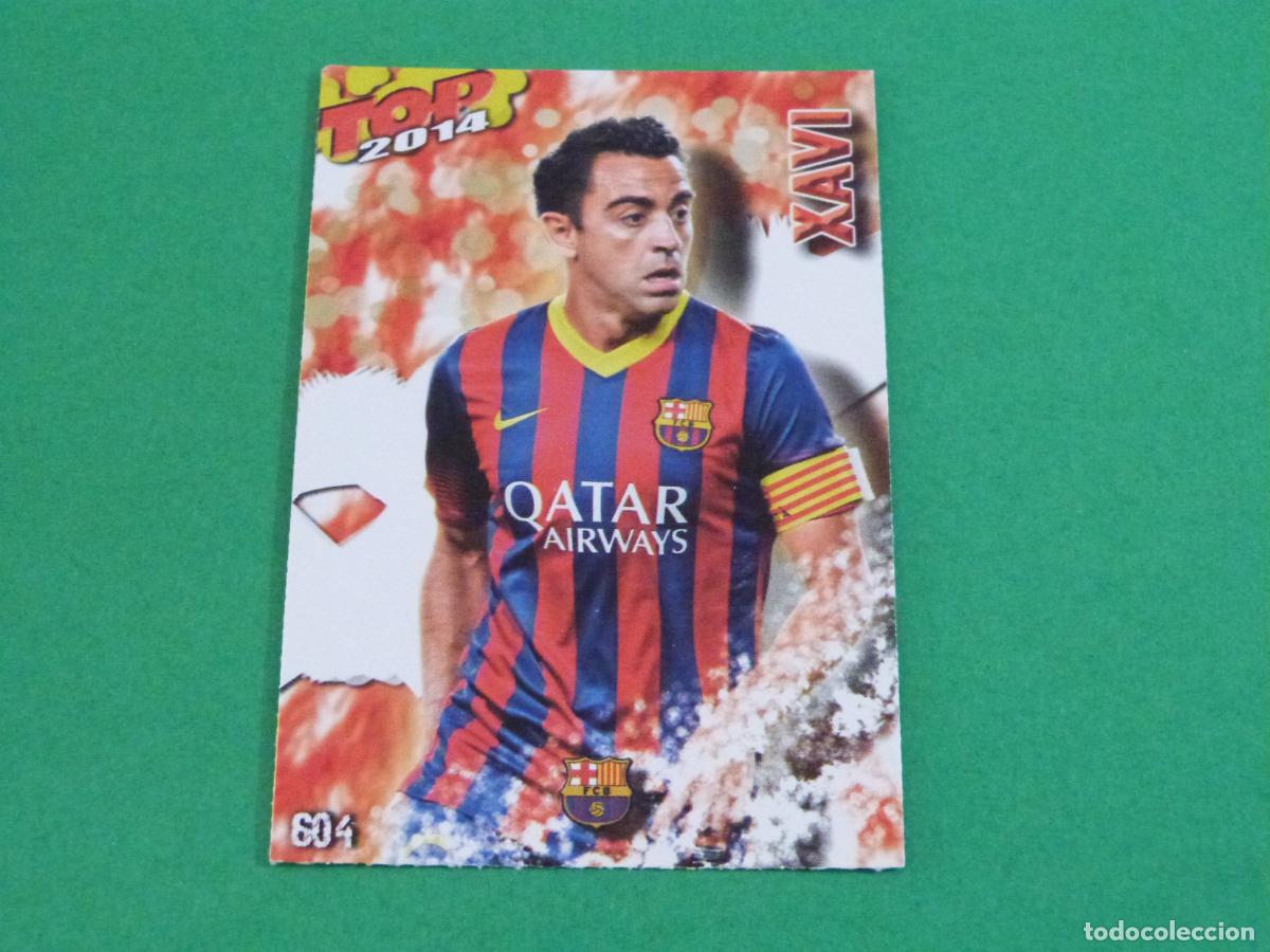 Cromos de f&uacute;tbol: TRADING CARD FUTBOL XAVI F.C. BARCELONA MATE ROJO N&ordm; 604 FICHAS LIGA TOP MUNDICROMO 2013-2014/13-14
