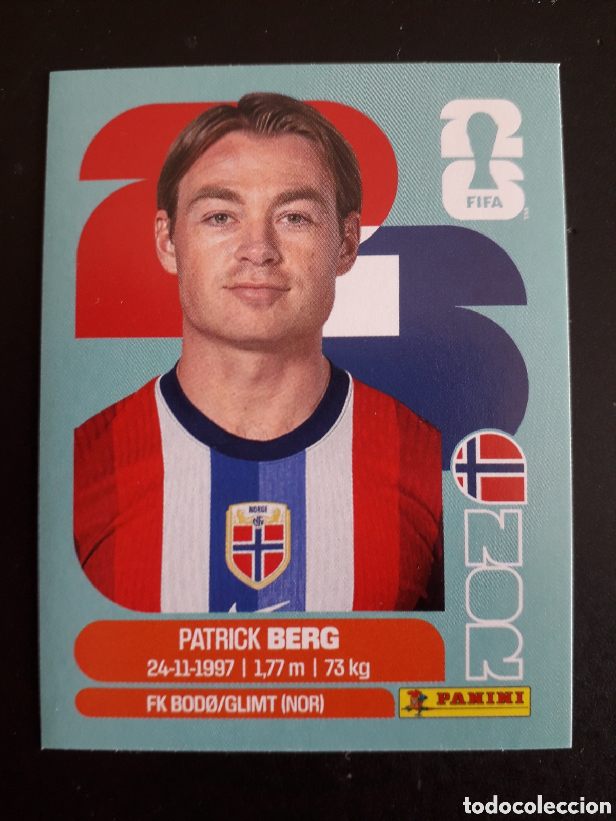 Cromos de f&uacute;tbol: BERG NORUEGA NOR 14 MUNDIAL F&Uacute;TBOL 2026 FIFA WORLD CUP PANINI SIN PEGAR PEDIDO M&Iacute;NIMO 3&euro;