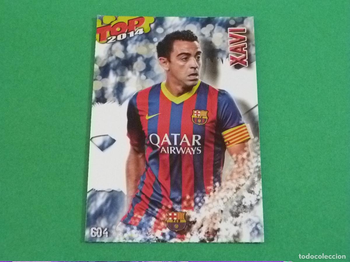 Cromos de f&uacute;tbol: TRADING CARD FUTBOL XAVI F.C. BARCELONA BRILLO N&ordm; 604 FICHAS LIGA TOP MUNDICROMO 2013-2014/13-14
