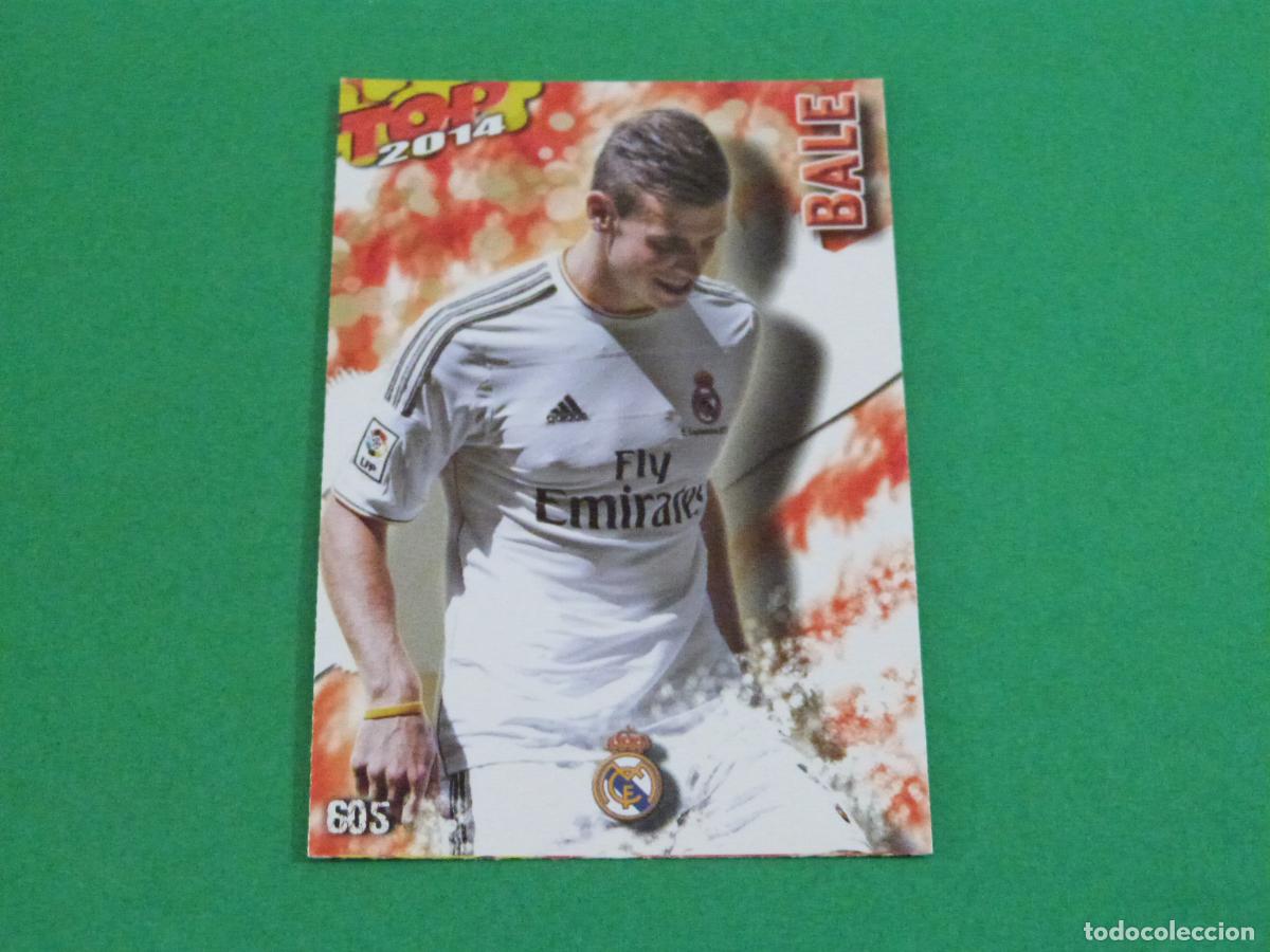 Cromos de f&uacute;tbol: TRADING CARD FUTBOL BALE REAL MADRID C.F MATE ROJO N&ordm; 605 FICHAS LIGA TOP MUNDICROMO 2013-2014/13-14