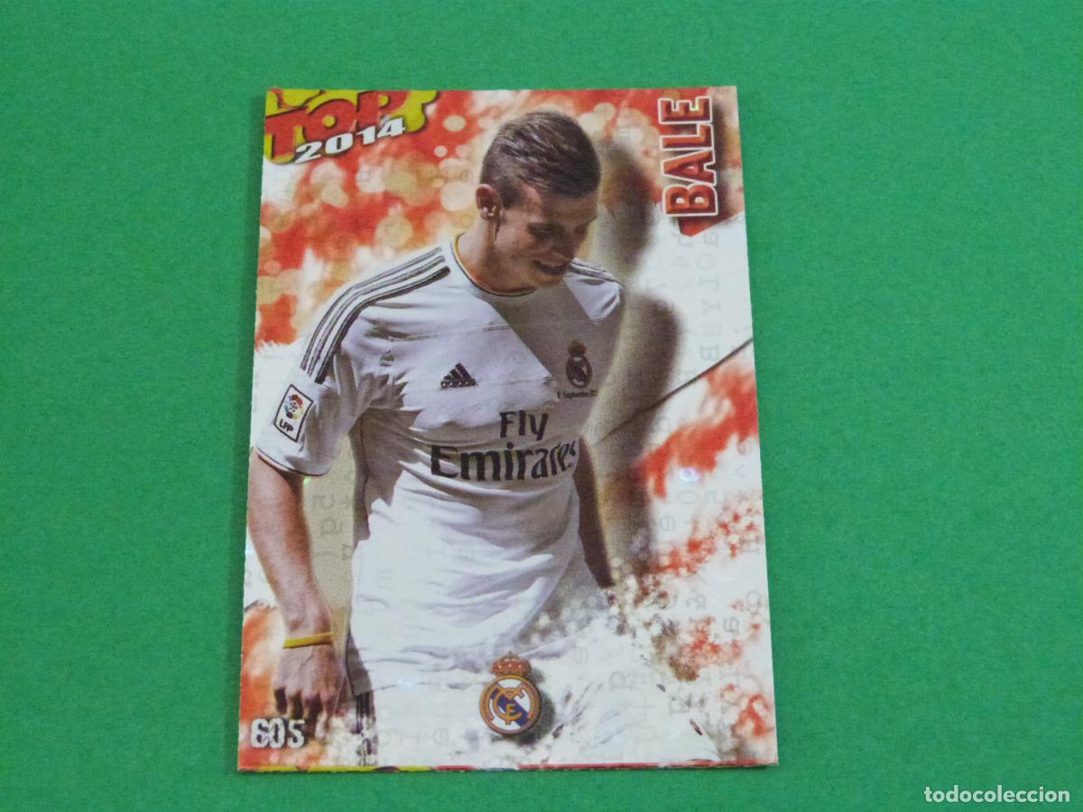 Cromos de f&uacute;tbol: TRADING CARD FUTBOL BALE REAL MADRID C.F BRILLO N&ordm; 605 FICHAS LIGA TOP MUNDICROMO 2013-2014/13-14