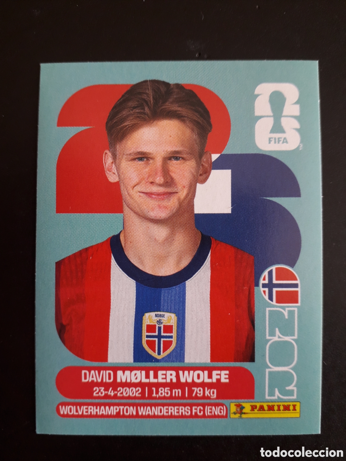 Cromos de f&uacute;tbol: M&Oslash;LLER WOLFE NORUEGA NOR 7 MUNDIAL F&Uacute;TBOL 2026 FIFA WORLD CUP PANINI SIN PEGAR PEDIDO M&Iacute;NIMO 3&euro;.
