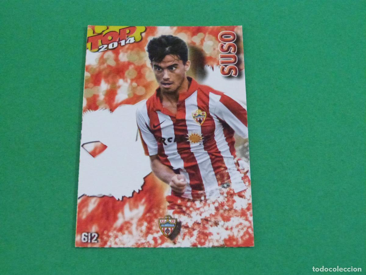 Cromos de f&uacute;tbol: TRADING CARD FUTBOL SUSO U.D. ALMERIA MATE ROJO N&ordm; 612 FICHAS LIGA TOP MUNDICROMO 2013-2014/13-14