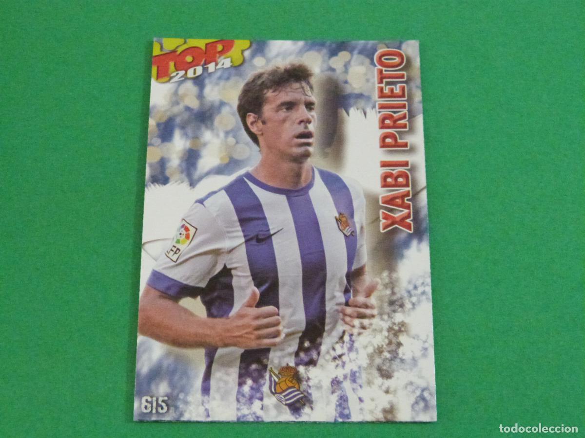 Football Stickers: TRADING CARD FUTBOL XABI PRIETO REAL SOCIEDAD BRILLO 615 FICHAS LIGA TOP MUNDICROMO 2013-2014/13-14