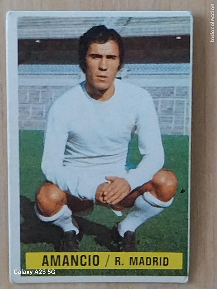 Football Stickers: AMANCIO REAL MADRID *-.*......*.-* ED ESTE 1974 74 75 1975 CROMO SIN PEGAR NUNCA