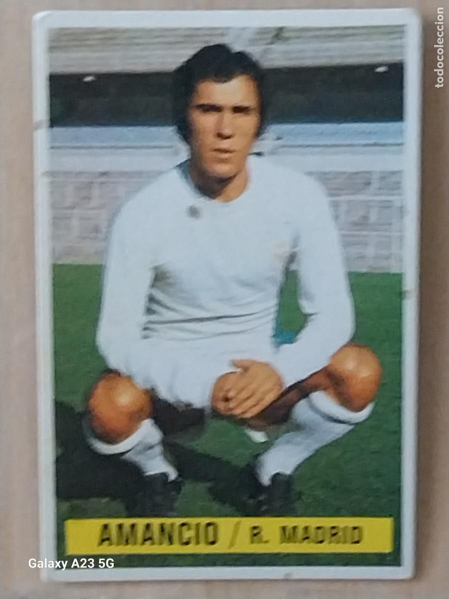 Football Stickers: AMANCIO REAL MADRID *-.*.....*.-* ED ESTE 1974 74 75 1975 CROMO SIN PEGAR NUNCA