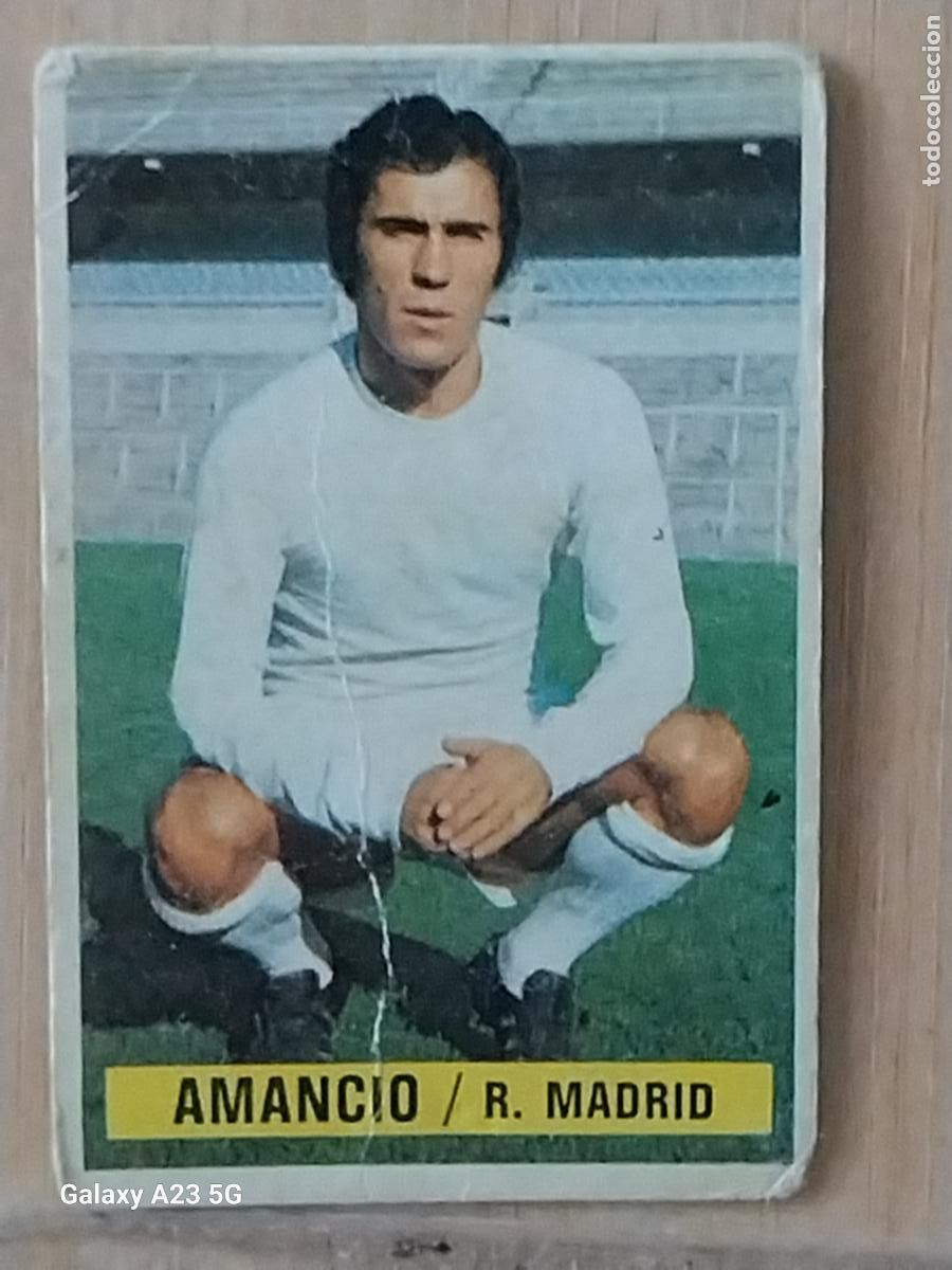 Football Stickers: AMANCIO REAL MADRID *-.*....*.-* ED ESTE 1974 74 75 1975 CROMO SIN PEGAR NUNCA