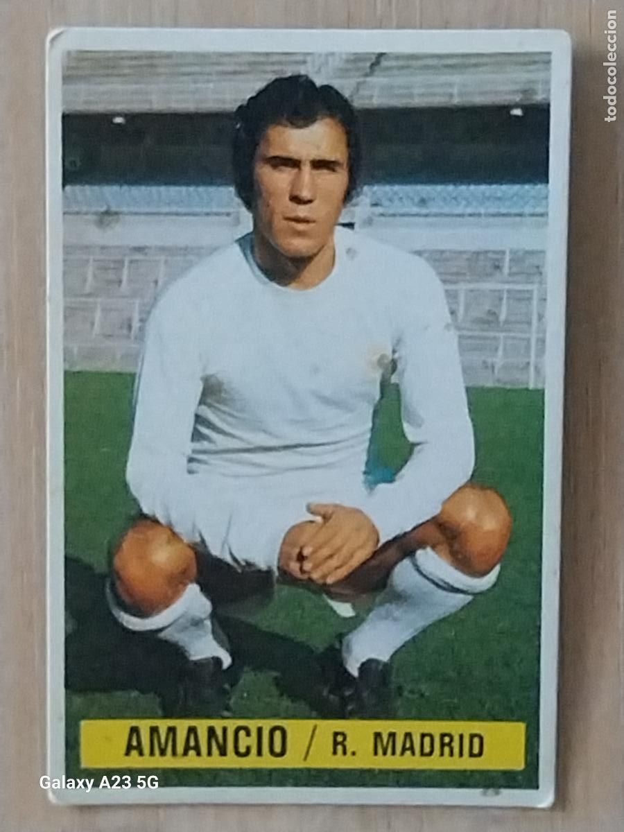 Football Stickers: AMANCIO REAL MADRID *-.*...*.-* ED ESTE 1974 74 75 1975 CROMO SIN PEGAR NUNCA
