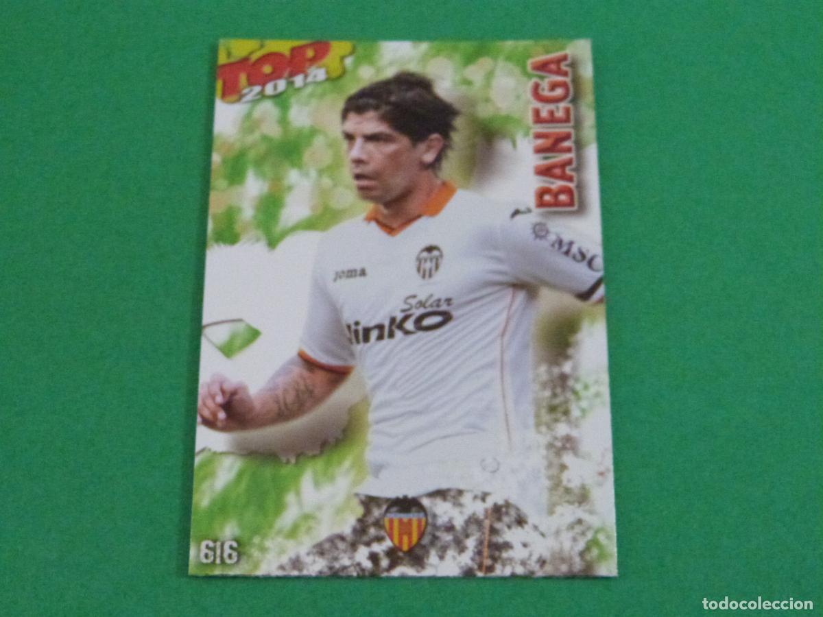 Football Stickers: TRADING CARD FUTBOL BANEGA VALENCIA C.F. BRILLO N&ordm; 616 FICHAS LIGA TOP MUNDICROMO 2013-2014/13-14