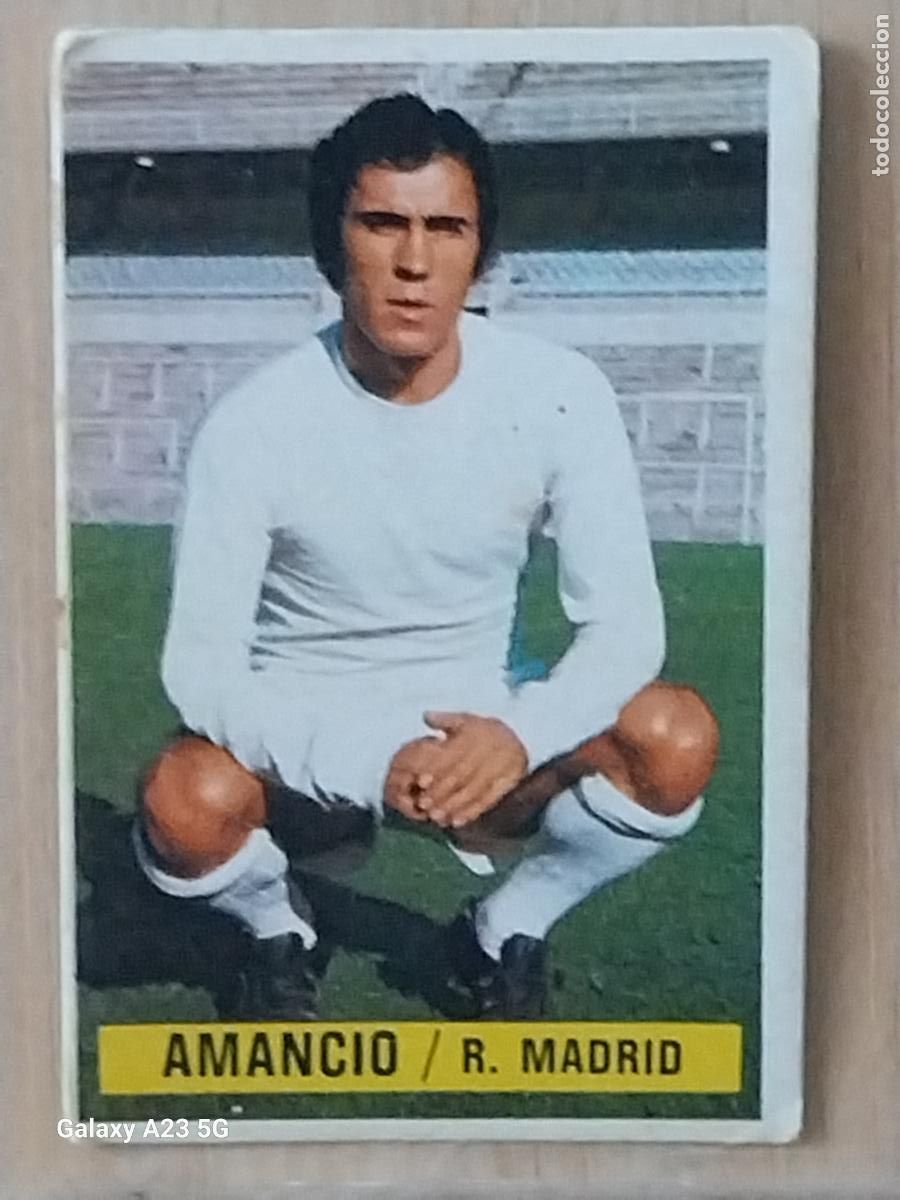 Football Stickers: AMANCIO REAL MADRID *-.*..*.-* ED ESTE 1974 74 75 1975 CROMO SIN PEGAR NUNCA