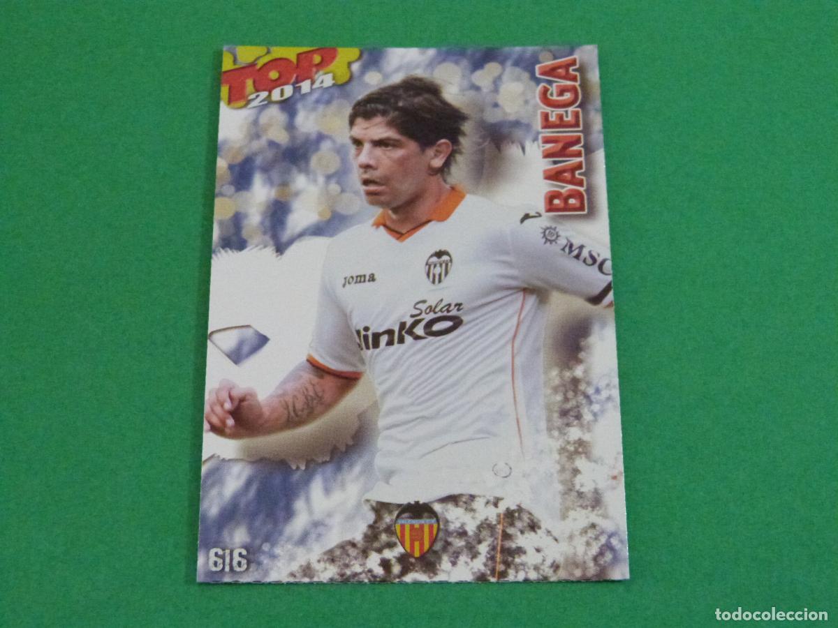 Football Stickers: TRADING CARD FUTBOL BANEGA VALENCIA C.F. BRILLO N&ordm; 616 FICHAS LIGA TOP MUNDICROMO 2013-2014/13-14