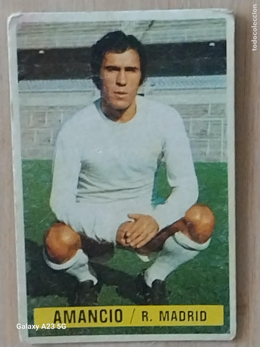 Football Stickers: AMANCIO REAL MADRID *-.*.*.-* ED ESTE 1974 74 75 1975 CROMO SIN PEGAR NUNCA