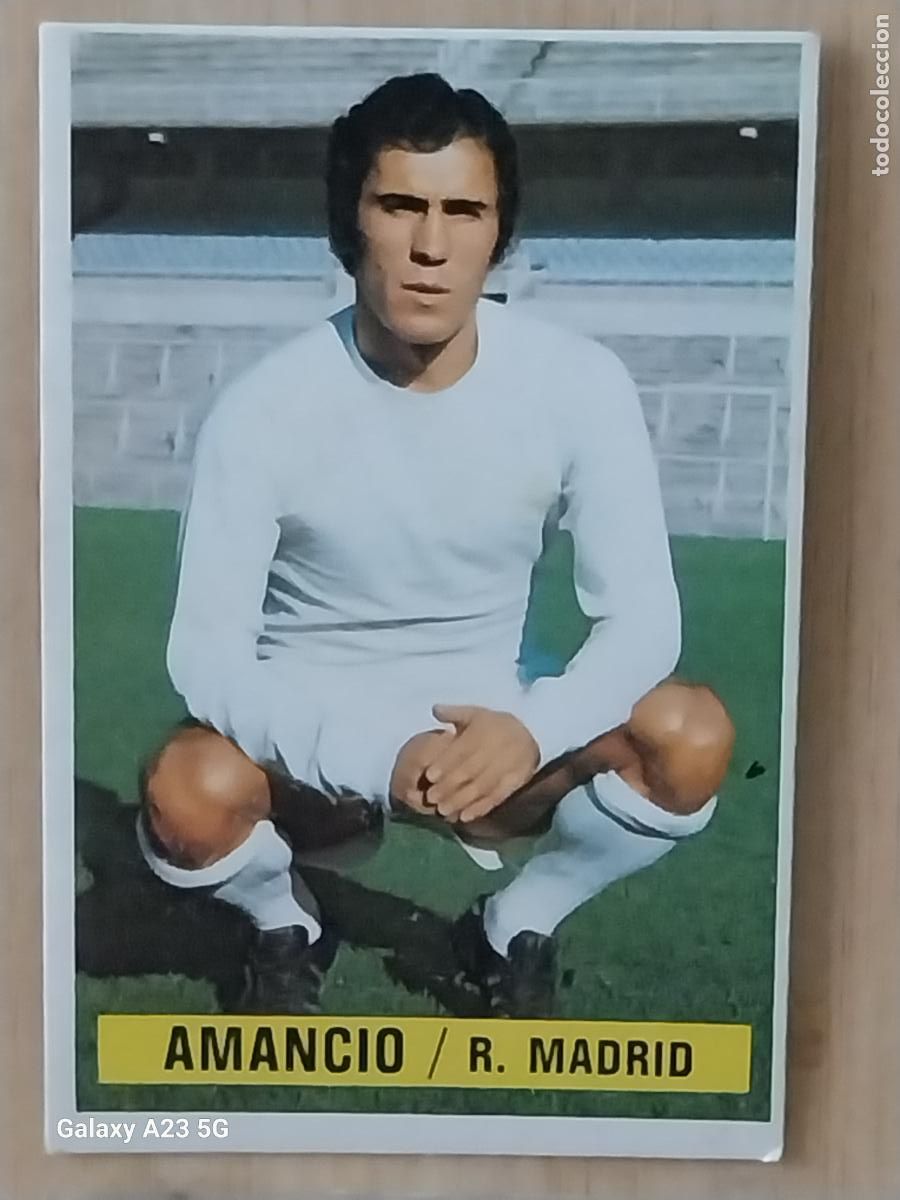Football Stickers: AMANCIO REAL MADRID *-.*-----------*.-* ED ESTE 1974 74 75 1975 CROMO SIN PEGAR NUNCA