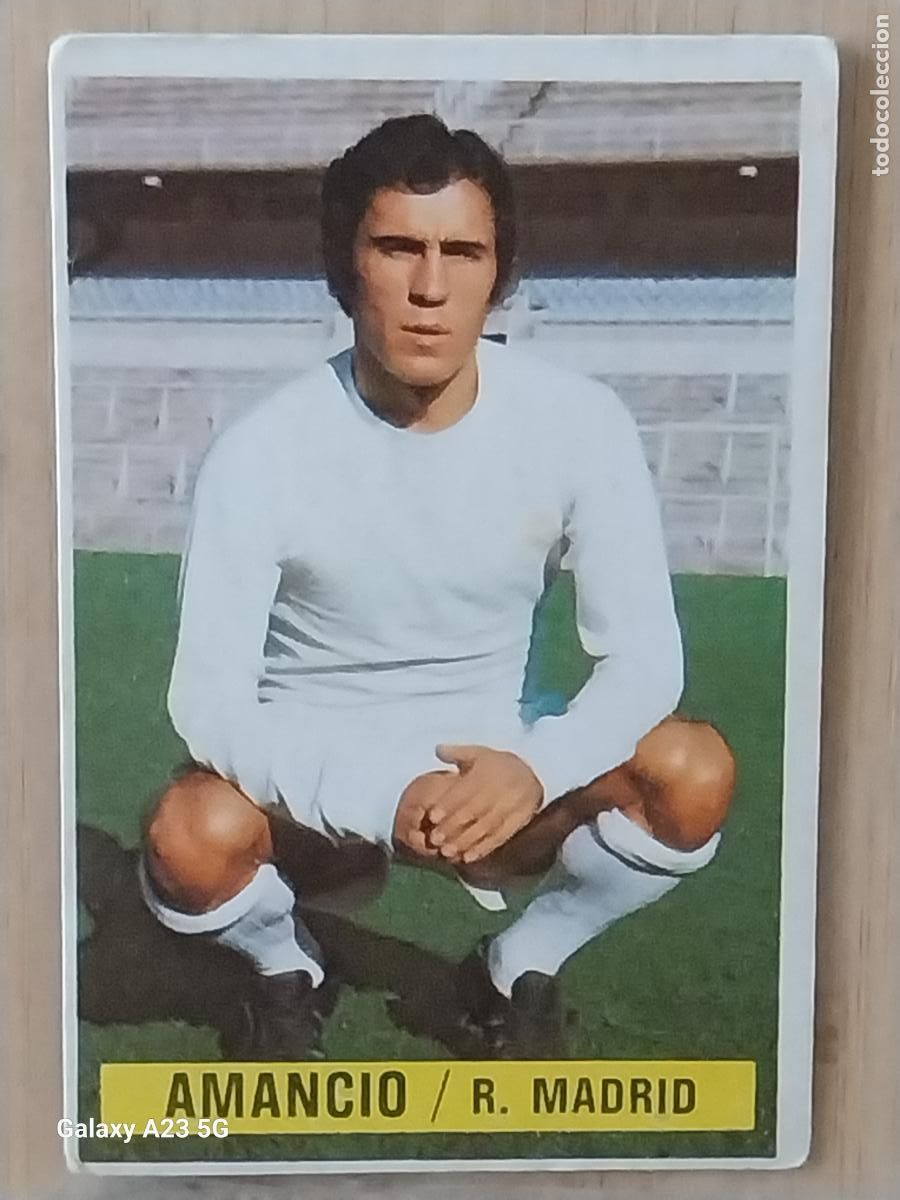 Football Stickers: AMANCIO REAL MADRID *-.*----------*.-* ED ESTE 1974 74 75 1975 CROMO SIN PEGAR NUNCA