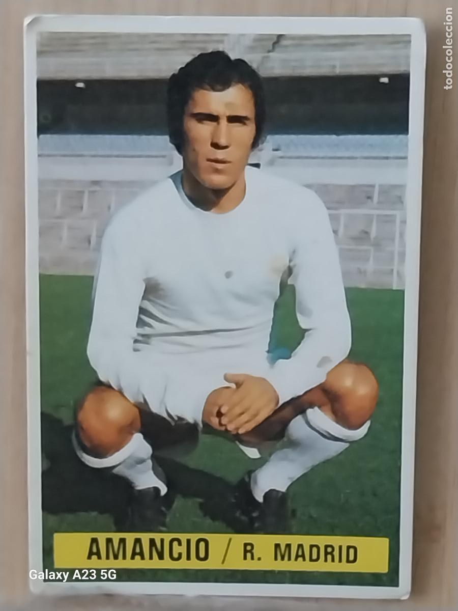 Football Stickers: AMANCIO REAL MADRID *-.*---------*.-* ED ESTE 1974 74 75 1975 CROMO SIN PEGAR NUNCA