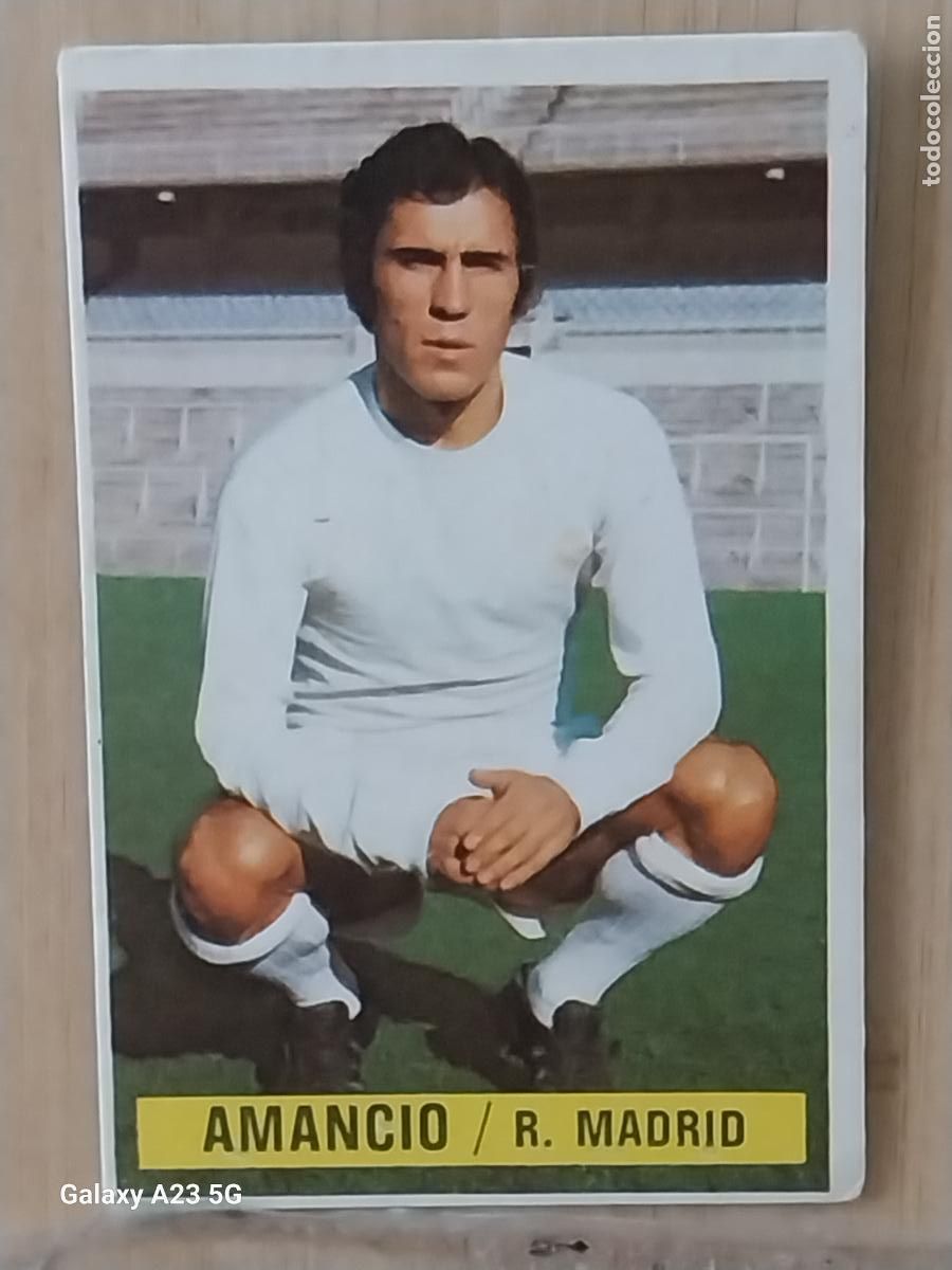 Football Stickers: AMANCIO REAL MADRID *-.*--------*.-* ED ESTE 1974 74 75 1975 CROMO SIN PEGAR NUNCA