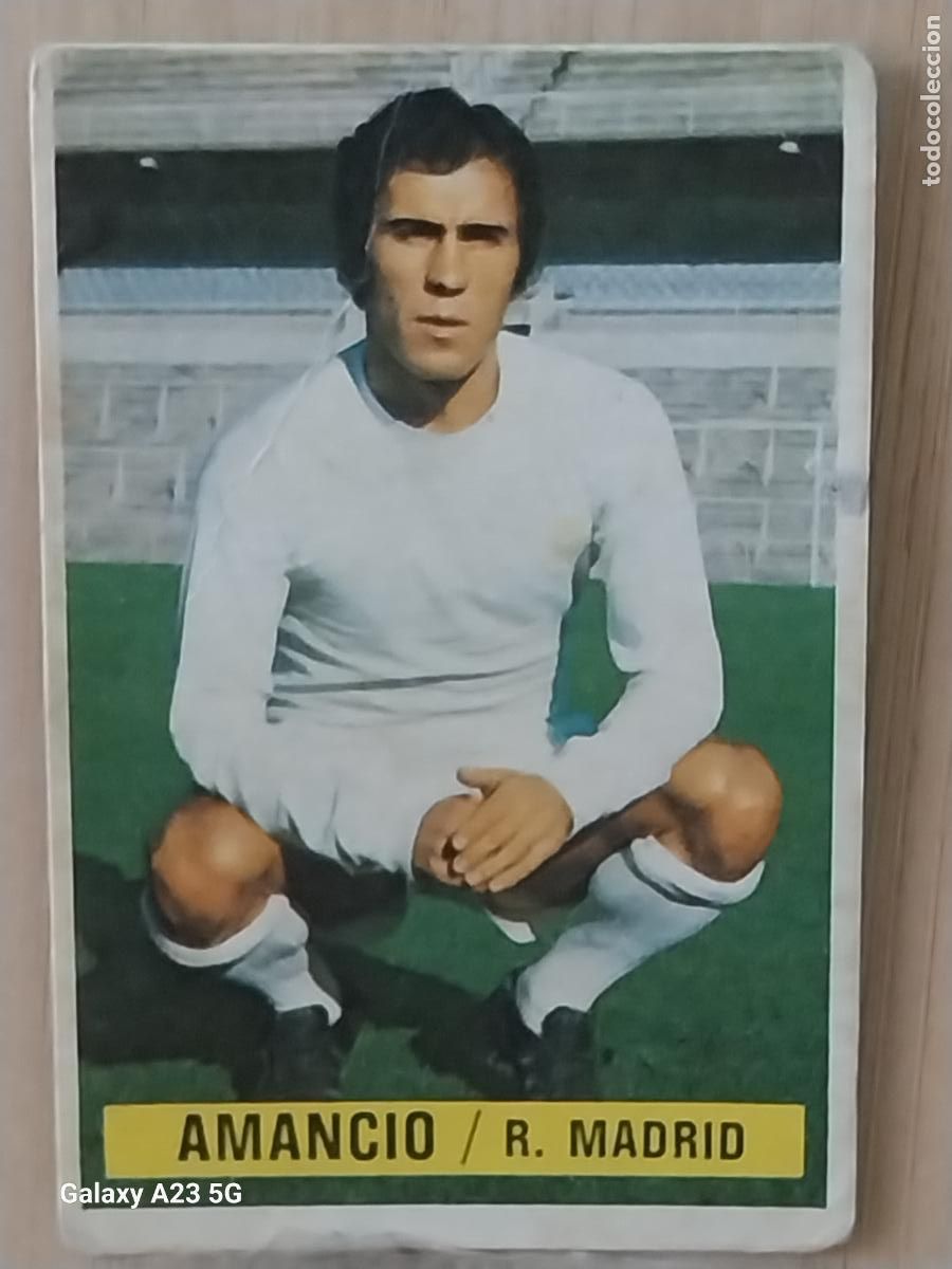 Football Stickers: AMANCIO REAL MADRID *-.*-------*.-* ED ESTE 1974 74 75 1975 CROMO SIN PEGAR NUNCA