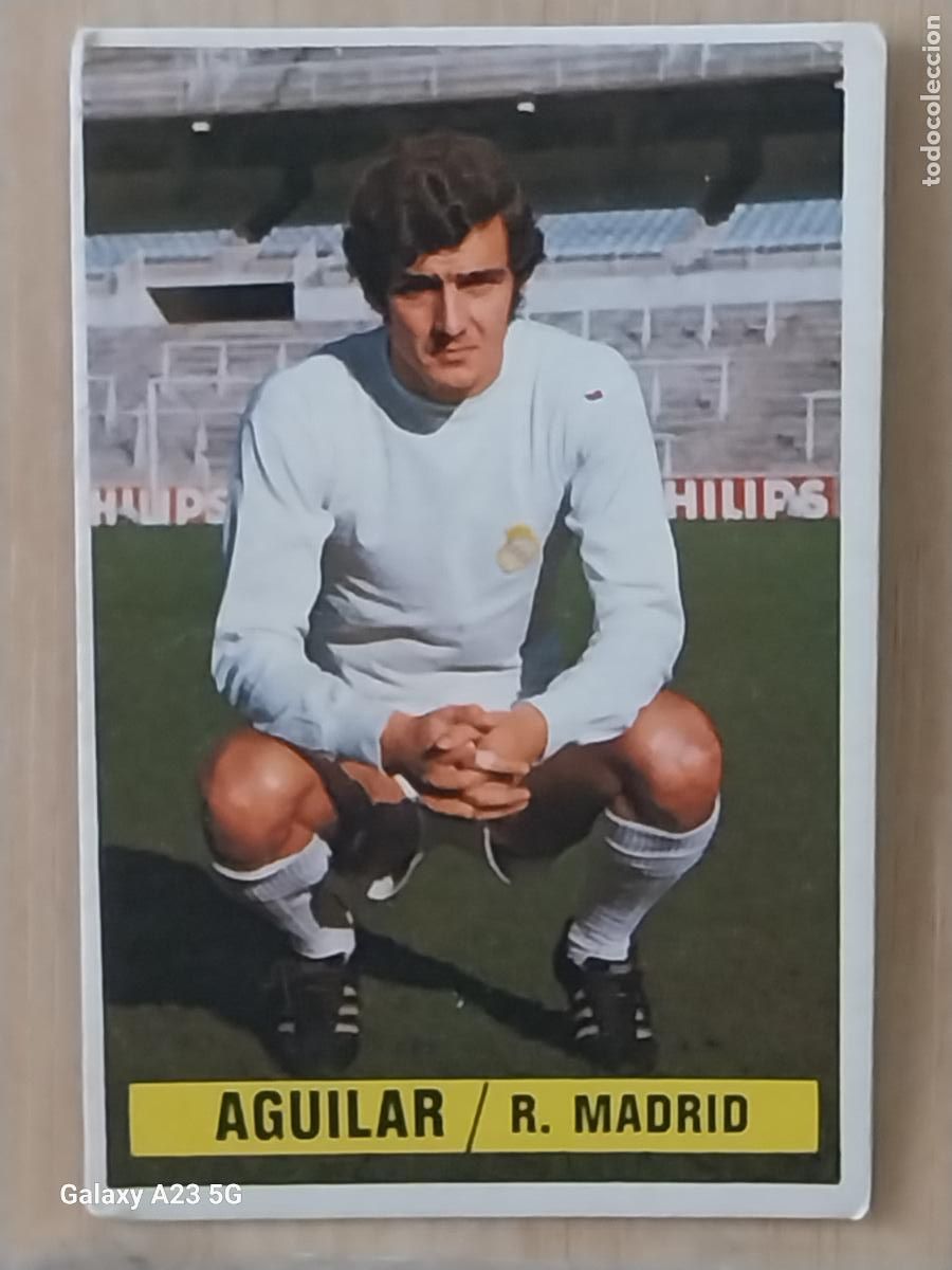 Football Stickers: AGUILAR REAL MADRID *-.*-------*.-* ED ESTE 1974 74 75 1975 CROMO SIN PEGAR NUNCA