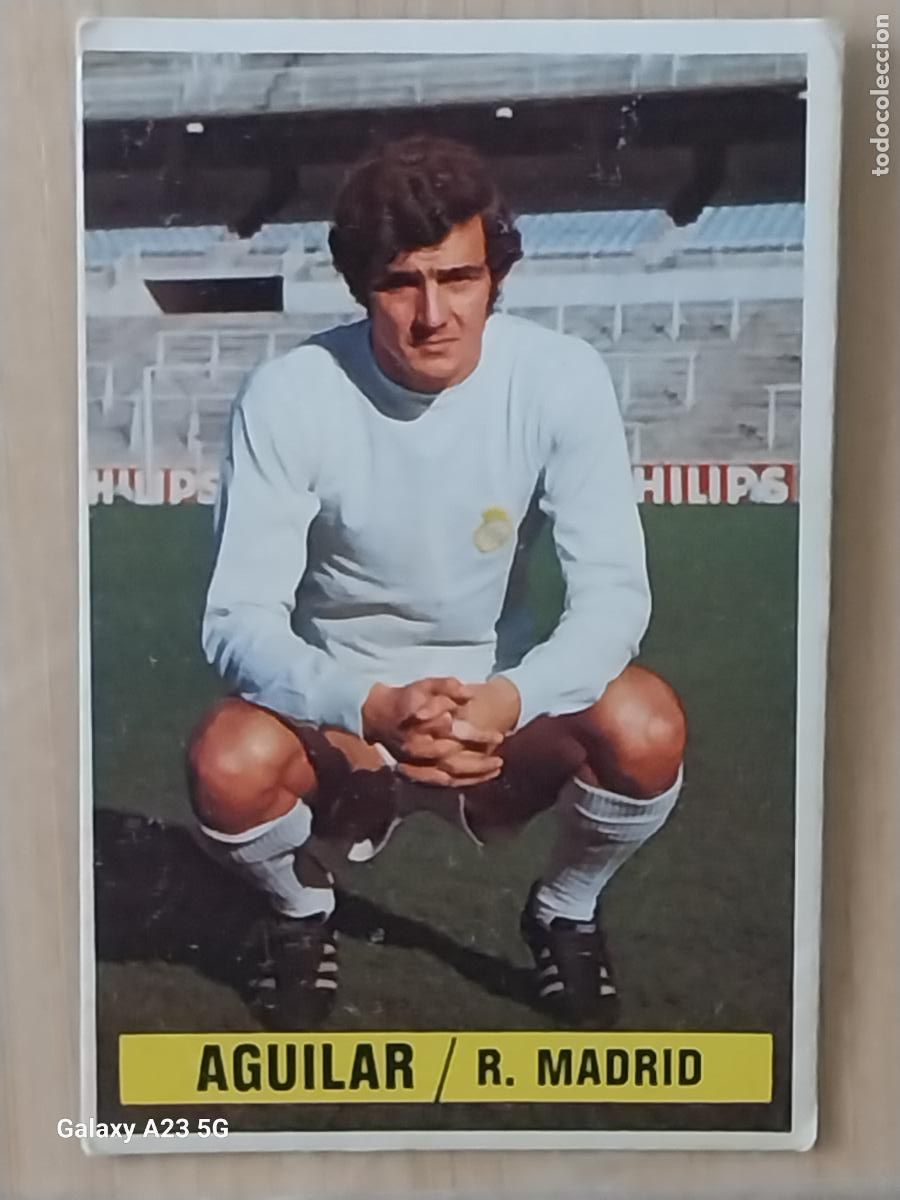 Football Stickers: AGUILAR REAL MADRID *-.*------*.-* ED ESTE 1974 74 75 1975 CROMO SIN PEGAR NUNCA