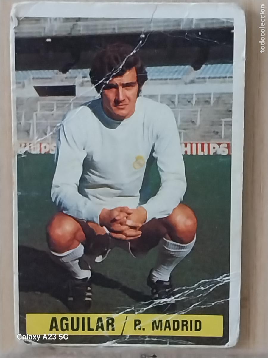 Football Stickers: AGUILAR REAL MADRID *-.*-----*.-* ED ESTE 1974 74 75 1975 CROMO SIN PEGAR NUNCA