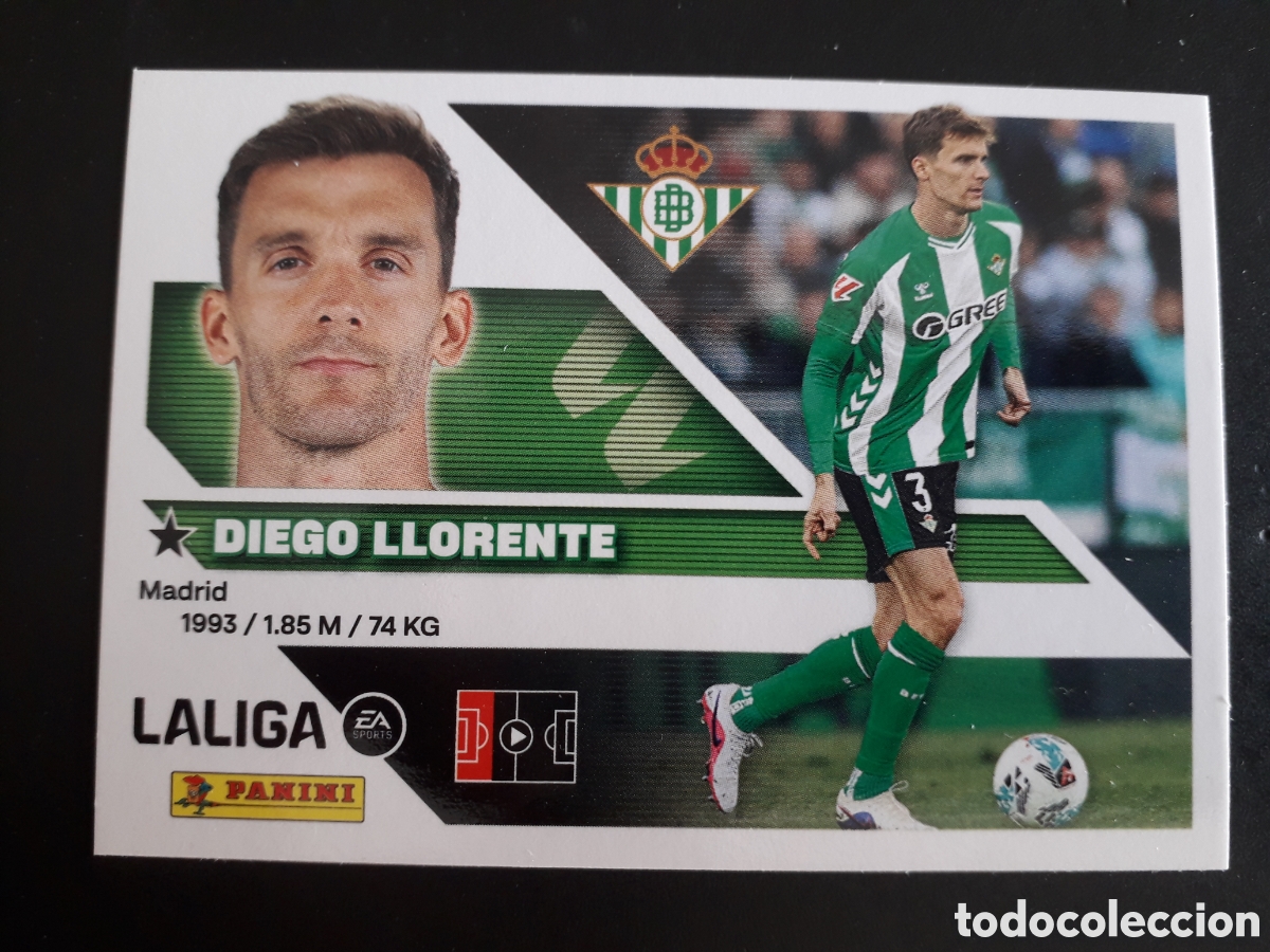 Fu&szlig;ball-Sticker: DIEGO LLORENTE, BETIS N&deg; 6 ED ESTE 2026 2027 26 27 SIN PEGAR PEDIDO M&Iacute;NIMO 3&euro;.