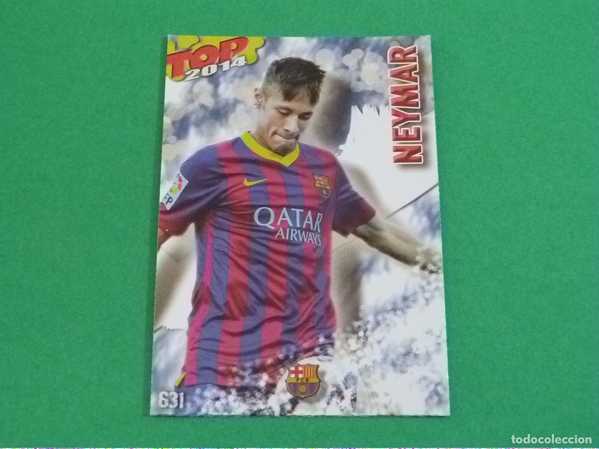 Cromos de f&uacute;tbol: TRADING CARD FUTBOL NEYMAR F.C. BARCELONA BRILLO N&ordm; 631 FICHAS LIGA TOP MUNDICROMO 2013-2014/13-14