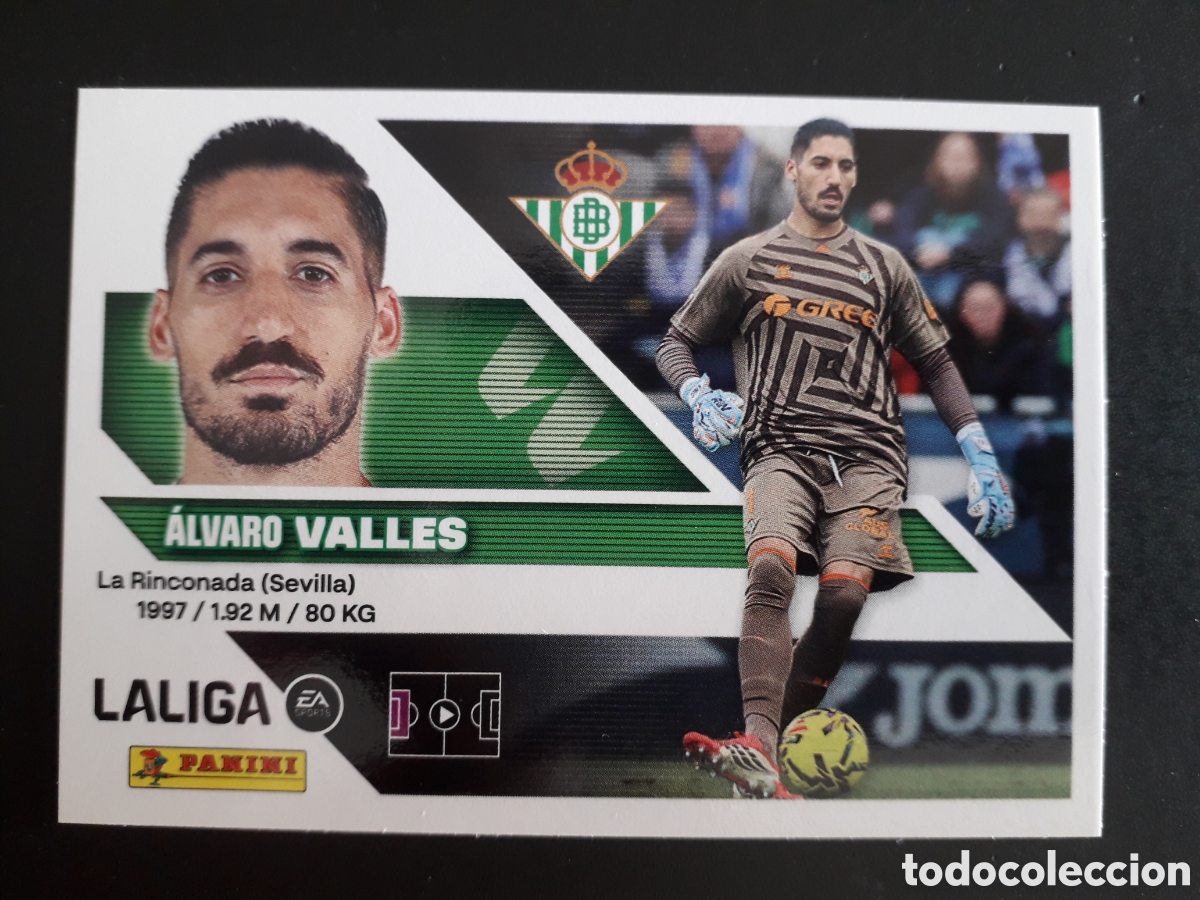 Fu&szlig;ball-Sticker: VALLES, BETIS N&deg; 3 ED ESTE 2026 2027 26 27 SIN PEGAR PEDIDO M&Iacute;NIMO 3&euro;.