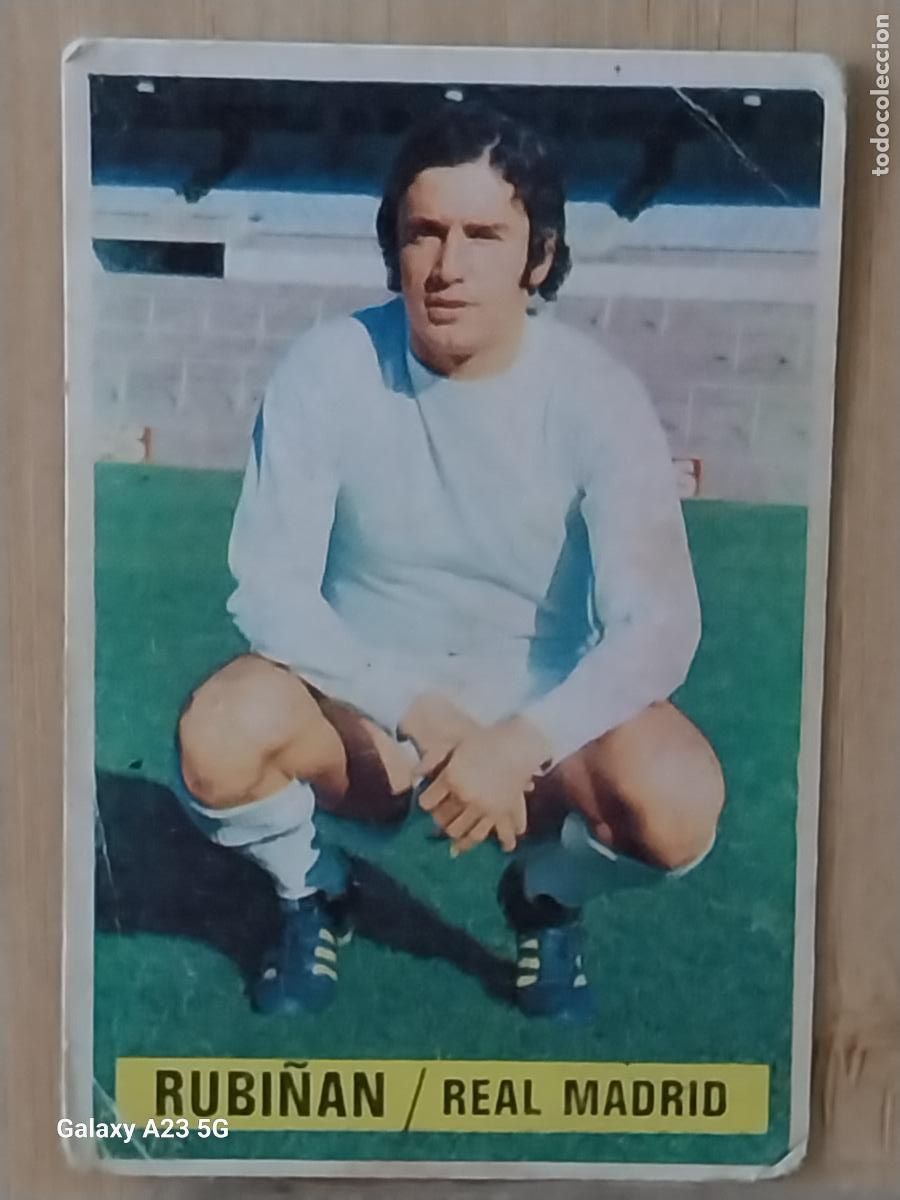 Cromos de f&uacute;tbol: RUBI&Ntilde;AN REAL MADRID *-.*.............*.-* ED ESTE 1974 74 75 1975 CROMO SIN PEGAR NUNCA